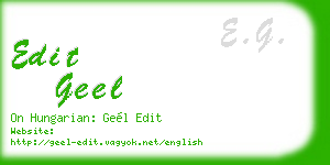 edit geel business card